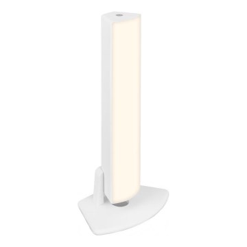 Briloner 7474-016 - LED himmennettävä kosketusohjattu ladattava ulkokäyttöön tarkoitettu pöytävalaisin 2-in-1 LED/7W/5V 2x2200 mAh USB 3000K IP44 valkoinen