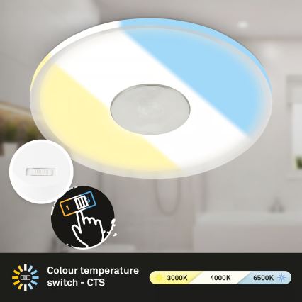 Briloner 7480019 - Kylpyhuoneen upotettava LED-valaisin, 6 W, 230 V, 3000/4000/6500 K, IP44, valkoinen