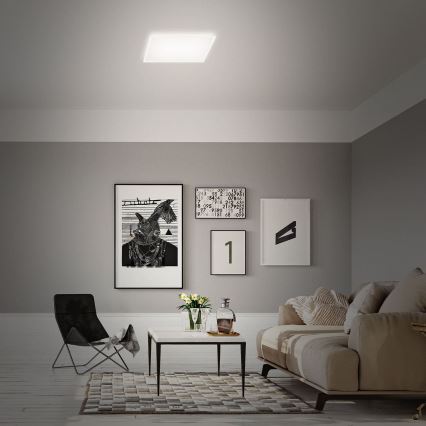 Briloner 7491-016 - LED RGBW himmennettävä älykäs kattovalaisin LED/22W/230V 4000K 42x42 cm Wi-Fi Tuya + kauko-ohjain