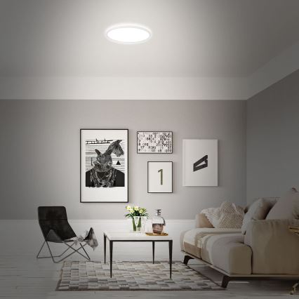 Briloner 7494016 - SMART LED RGBW himmennettävä kattovalaisin, 22 W, 230 V, 4000 K, halkaisija 42 cm, Wi‑Fi Tuya + kaukosäädin