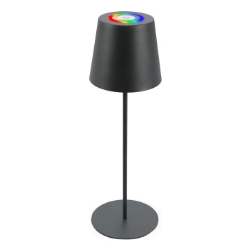 Briloner 7507015 - LED RGB himmennettävä ladattava ulkokäyttöön tarkoitettu 2-in-1 pöytävalaisin LED/2,5W/5V IP44 antrasiitti