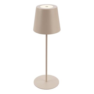 Briloner 7508011 - himmennettävä, ladattava ulkokäyttöön tarkoitettu LED-pöytälamppu 2v1 LED/2,5W/5V IP44 1200 mAh beige