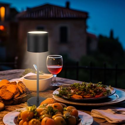 Briloner 7521015 - Himmennettävä, ladattava LED-pöytälamppu ulkokäyttöön SIGO LED/2,5 W/5 V IP44 2600 mAh musta