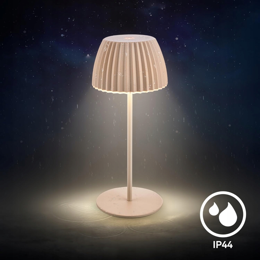 Briloner 7552-011 - himennettävä ladattava kosketusohjattu ulkokäyttöinen pöytälamppu MINI LED/1,5W/5V IP44 1800 mAh beige