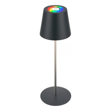 Briloner 7559015 - LED RGB himmennettävä ladattava ulkokäyttöinen pöytävalaisin COLORIS LED/3,5W/5V IP44 2000 mAh antrasiitti Wi-Fi Tuya