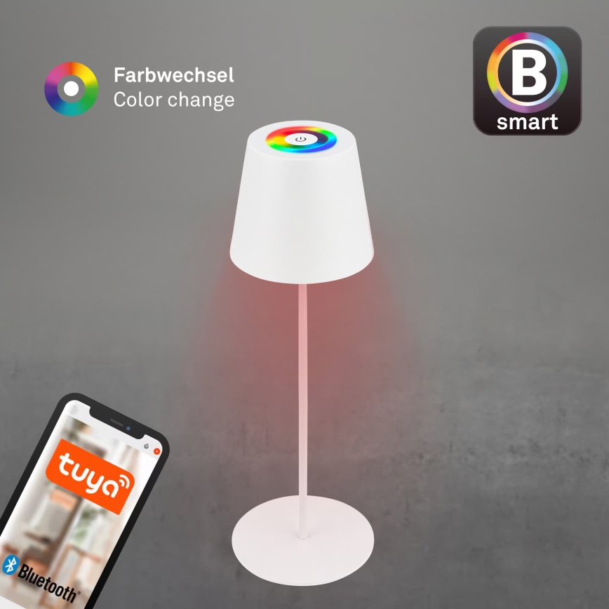 Briloner 7559016 - LED RGB himennettävä ladattava ulkokäyttöinen pöytälamppu COLORIS LED/3,5W/5V IP44 2000 mAh Wi-Fi Tuya