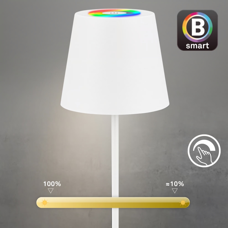 Briloner 7559016 - LED RGB himennettävä ladattava ulkokäyttöinen pöytälamppu COLORIS LED/3,5W/5V IP44 2000 mAh Wi-Fi Tuya