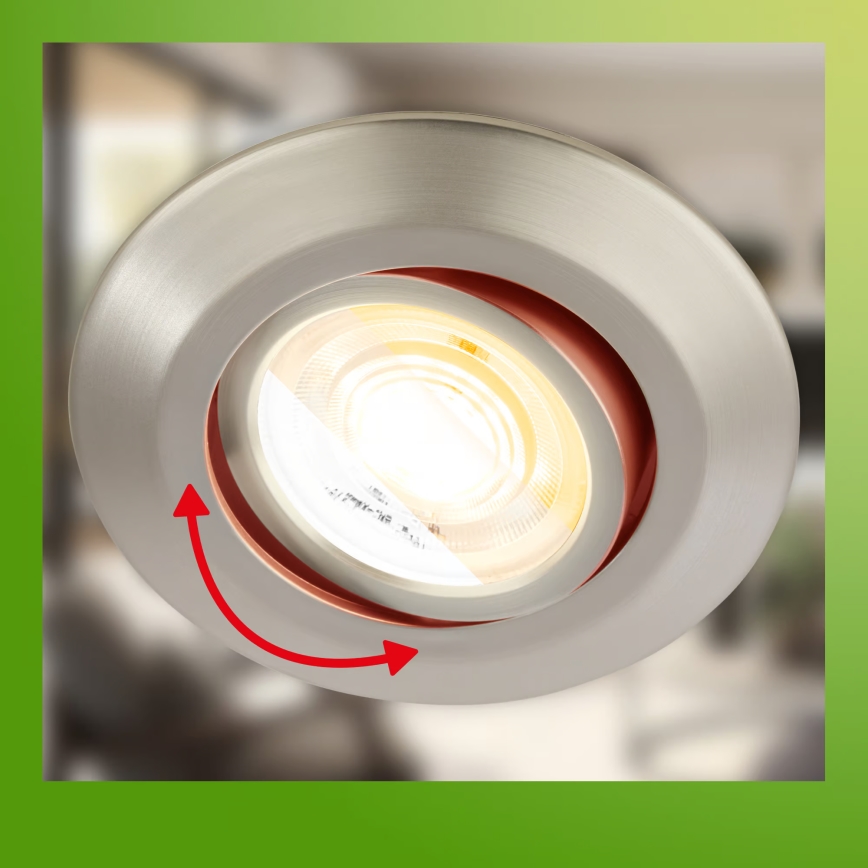 Briloner 7586032 - 3 kpl setti KLIRA LED-kylpyhuoneen upotettavat alasvalot LED/4,9W/230V 2500/3000/4000K IP23 mattakromi