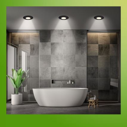 Briloner 7589035 - SETTI 3x LED-himmennettävää kylpyhuoneen uppoasennusvalaisinta KLIRA 1xLED/4,9W/230V 2500/3000/4000K IP44 musta