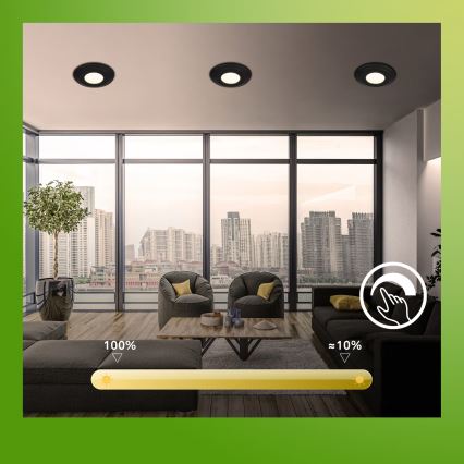 Briloner 7589035 - SETTI 3x LED-himmennettävää kylpyhuoneen uppoasennusvalaisinta KLIRA 1xLED/4,9W/230V 2500/3000/4000K IP44 musta