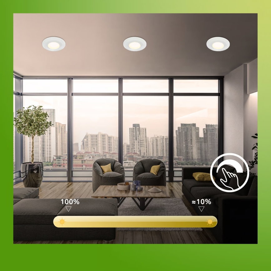 Briloner 7589036 - SETTI 3x kylpyhuoneen uppoasennettavat himennettävät LED-alasvalot KLIRA LED/4,9W/230V 2500/3000/4000K IP44 valkoinen