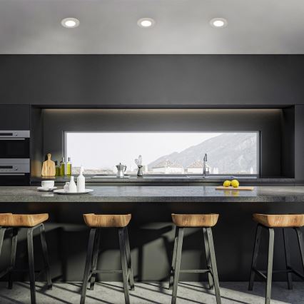 Briloner 7598032 - SETTI 3x LED Kylpyhuoneen upotettava valo LED/4,9W/230V IP44 2700/4000/6500K mattakromi