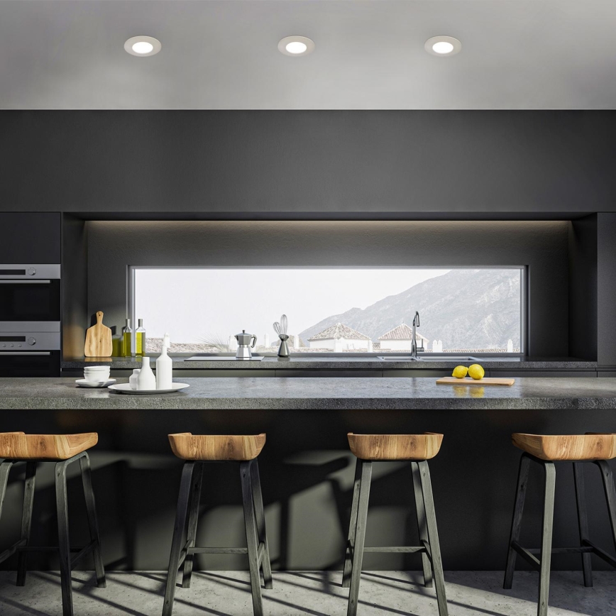 Briloner 7598032 - SETTI 3x LED Kylpyhuoneen upotettava valo LED/4,9W/230V IP44 2700/4000/6500K mattakromi