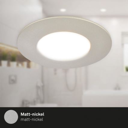 Briloner 7598032 - SETTI 3x LED Kylpyhuoneen upotettava valo LED/4,9W/230V IP44 2700/4000/6500K mattakromi