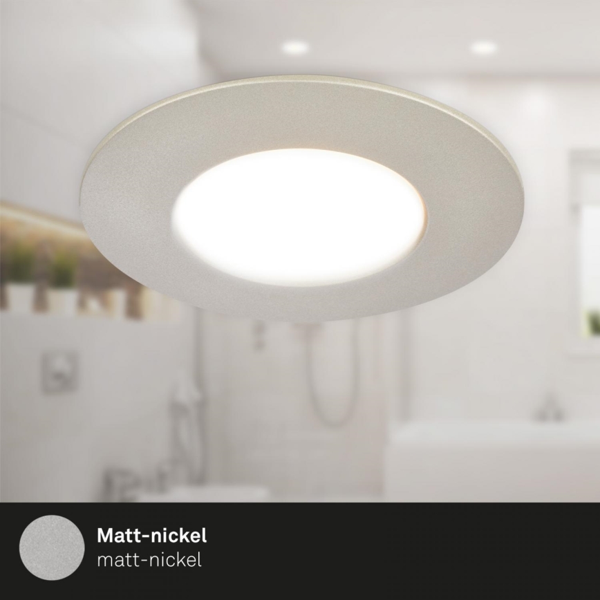 Briloner 7598032 - SETTI 3x LED Kylpyhuoneen upotettava valo LED/4,9W/230V IP44 2700/4000/6500K mattakromi