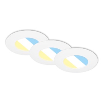 Briloner 7598036 - SETTI 3x LED Kylpyhuoneen upotettava valo LED/4,9W/230V IP44 2700/4000/6500K valkoinen