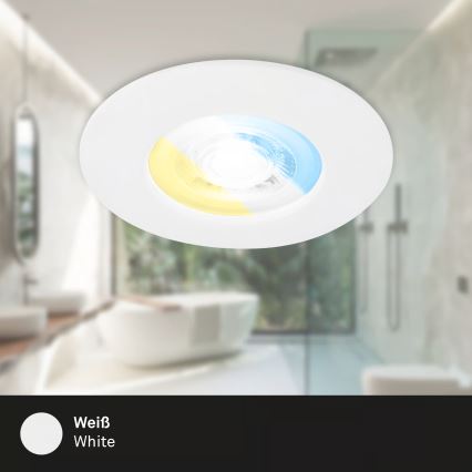 Briloner 7605036 - SETTI 3xLED kylpyhuoneen upotettavia alasvaloja 3xLED/4,9W/230V 2700/4000/6500K IP44 valkoinen