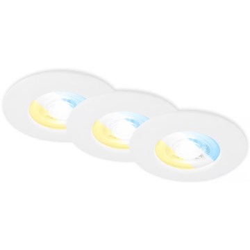 Briloner 7605036 - Setti 3×LED upotettavia kylpyhuoneen alasvaloja LED/4,9W/230V 2700/4000/6500K IP44 valkoinen