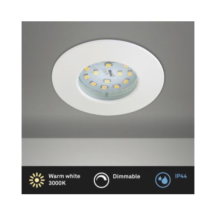 Briloner 8316-016 - LED-himmennettävä kylpyhuoneen upotettava alasvalaisin LED/5,5W/230V IP44 valkoinen