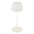 Briloner - himmennettävä ladattava kosketuskäyttöinen ulkopöytälamppu MINI LED/2,5W/5V IP44 1800 mAh valkoinen