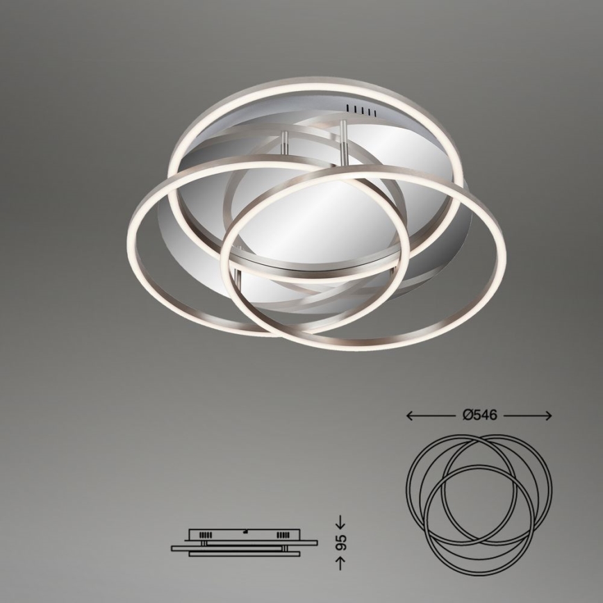 Briloner - Himmennettävä LED-kattovalaisin FRAMES LED/60W/230V kiiltävä kromi