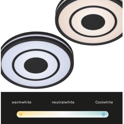 Briloner - Himmennettävä LED-kattovalaisin RIPPLE LED/24W/230V 3000-6500K + kauko-ohjaus