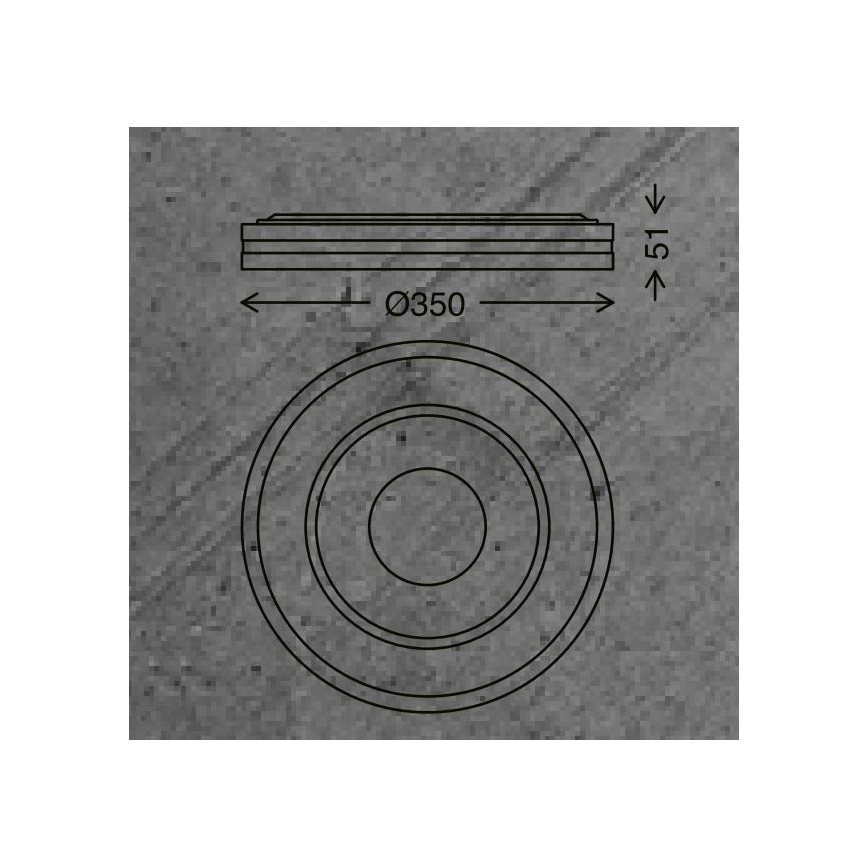 Briloner - Himmennettävä LED-kattovalaisin RIPPLE LED/24W/230V 3000-6500K + kauko-ohjaus