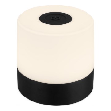 Briloner - Ladattava LED-pöytälamppu, himmennettävä, kosketusohjattu, ulkokäyttöön, LED/2W/5V, 2700K, IP44, 1200 mAh, musta