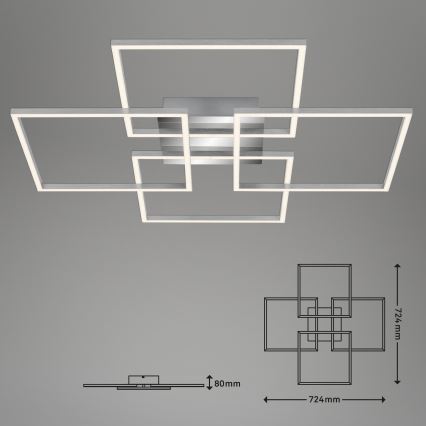 Briloner - LED himmennettävä kattovalaisin FRAME 4xLED/12W/230V