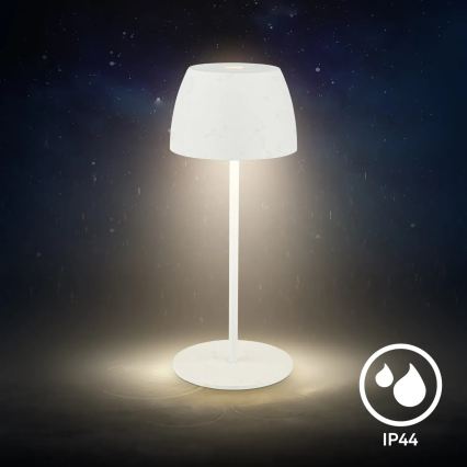Briloner - himmennettävä ladattava kosketuskäyttöinen ulkopöytälamppu MINI LED/2,5W/5V IP44 1800 mAh valkoinen