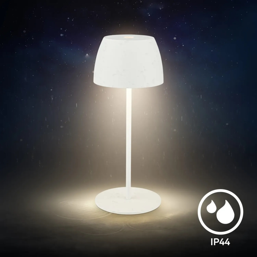 Briloner - himmennettävä ladattava kosketuskäyttöinen ulkopöytälamppu MINI LED/2,5W/5V IP44 1800 mAh valkoinen