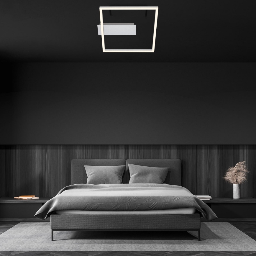 Briloner - LED-kattovalaisin FRAME LED/14W/230V 3000K 30x32 cm mattakromi