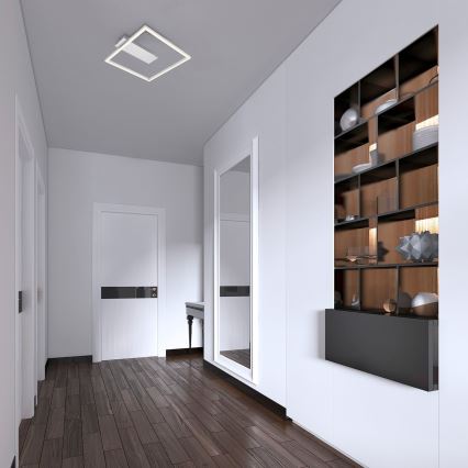 Briloner - LED-kattovalaisin FRAME LED/14W/230V 3000K 30x32 cm mattakromi