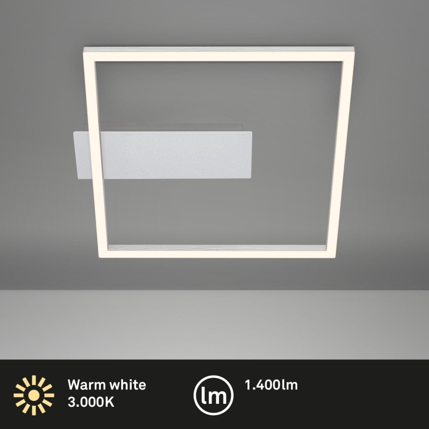 Briloner - LED-kattovalaisin FRAME LED/14W/230V 3000K 30x32 cm mattakromi