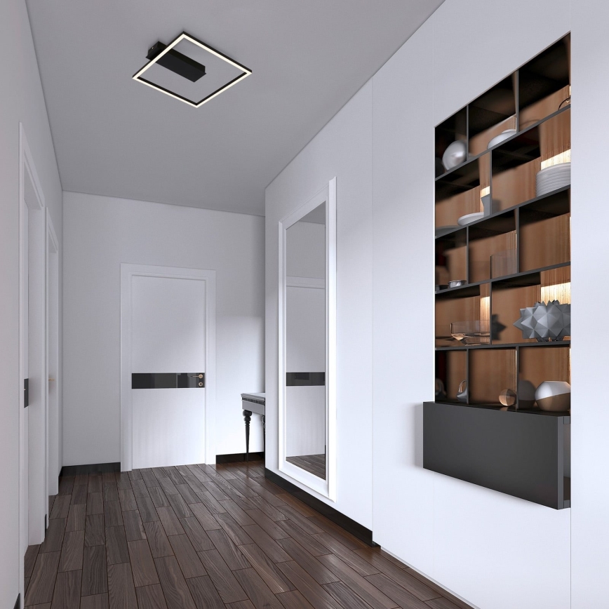 Briloner - LED-kattovalaisin FRAME LED/14W/230V 3000K 30x32 cm musta