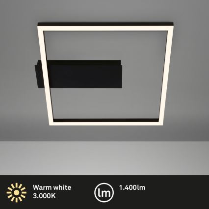 Briloner - LED-kattovalaisin FRAME LED/14W/230V 3000K 30x32 cm musta