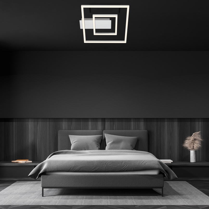 Briloner - LED-kattovalaisin FRAME LED/22W/230V 3000K 30x32 cm mattakromi