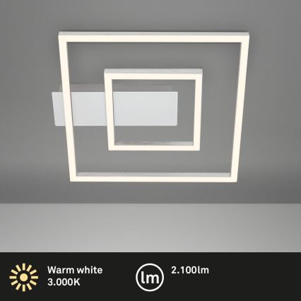 Briloner - LED-kattovalaisin FRAME LED/22W/230V 3000K 30x32 cm mattakromi