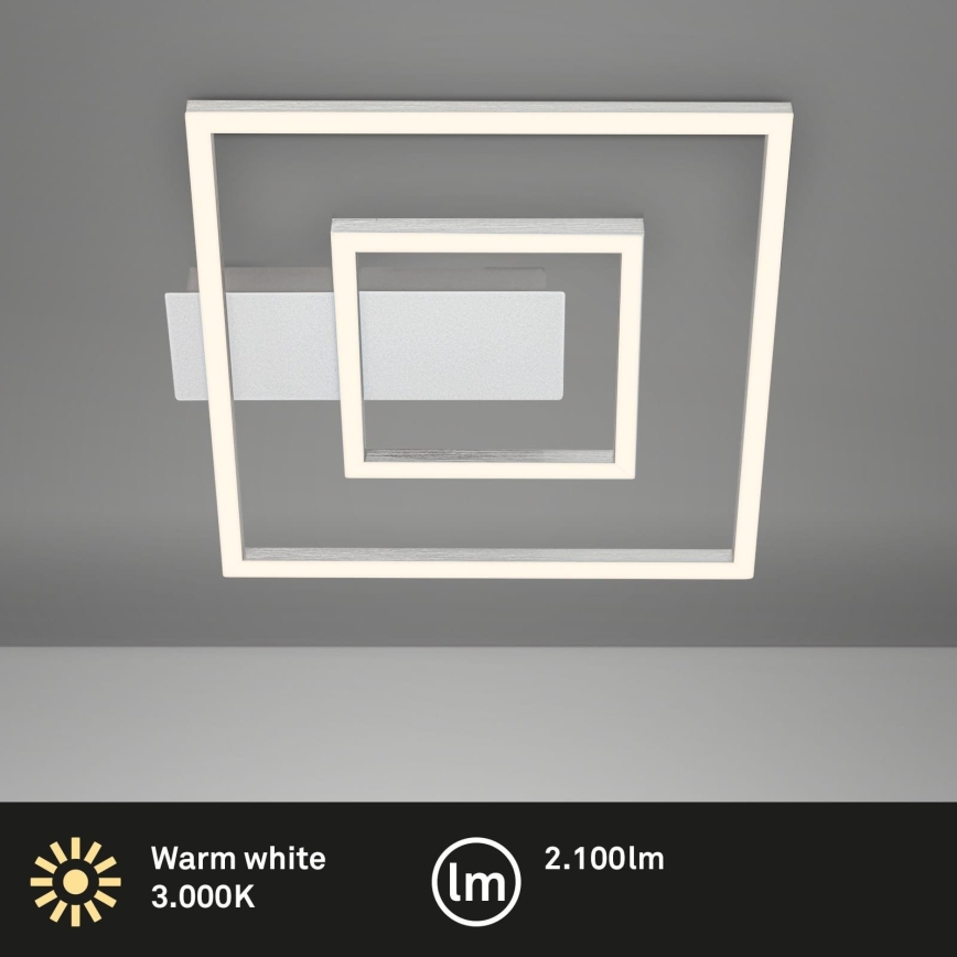 Briloner - LED-kattovalaisin FRAME LED/22W/230V 3000K 30x32 cm mattakromi