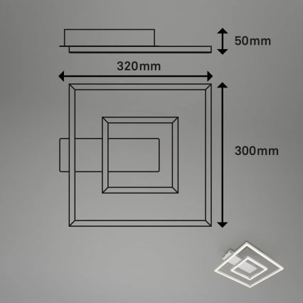 Briloner - LED-kattovalaisin FRAME LED/22W/230V 3000K 30x32 cm mattakromi