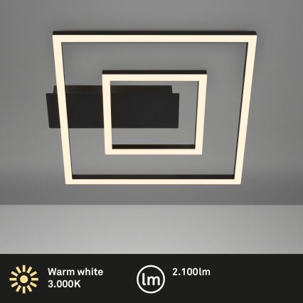 Briloner - LED-kattovalaisin FRAME LED/22W/230V 3000K 30x32 cm musta