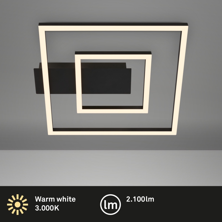 Briloner - LED-kattovalaisin FRAME LED/22W/230V 3000K 30x32 cm musta