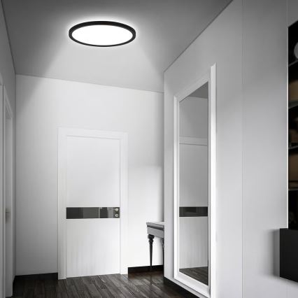 Briloner - MOVE LED-kattovalaisin kylpyhuoneeseen liiketunnistimella LED/18W/230V IP44 halkaisija 29 cm musta