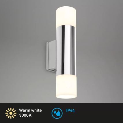Briloner - LED-kylpyhuoneen seinävalaisin 2xGU10/4,8W/230V IP44 3000K kiiltävä kromi