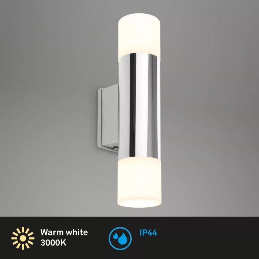 Briloner - LED-kylpyhuoneen seinävalaisin 2xGU10/4,8W/230V IP44 3000K kiiltävä kromi