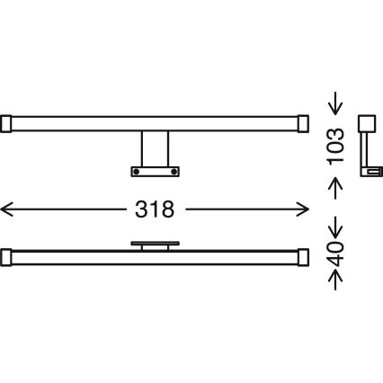 Briloner - LED-peilivalon kylpyhuoneeseen SPLASH LED/8W/230V IP44
