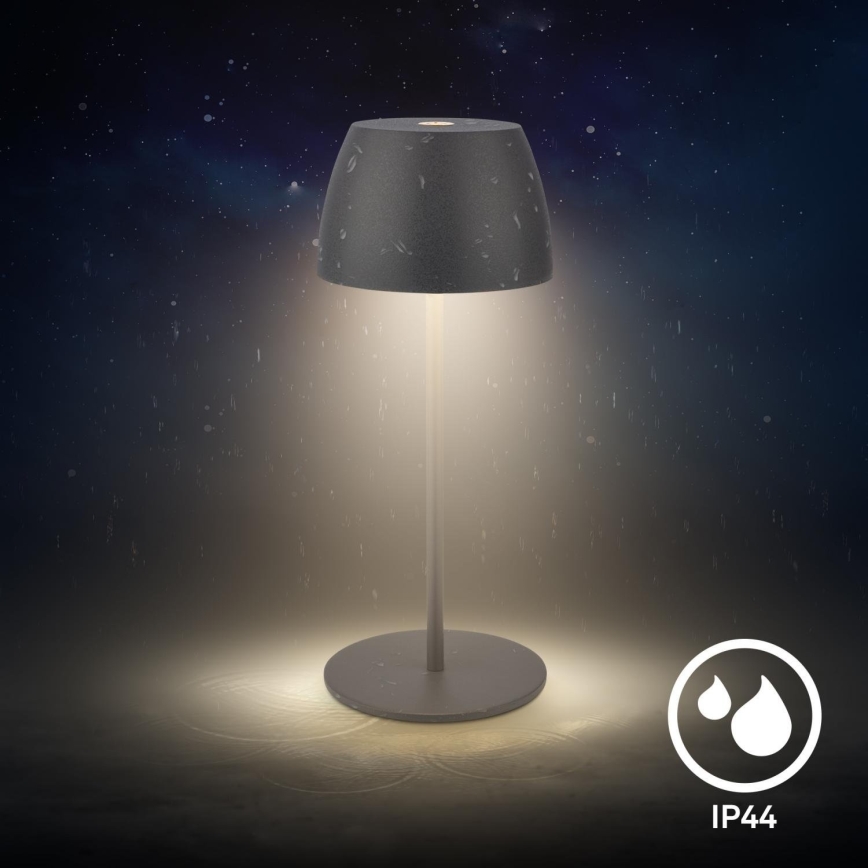 Briloner - himmennettävä ladattava kosketusohjattu ulkopöytälamppu MINI LED/2,5W/5V IP44 1800 mAh antrasiitti