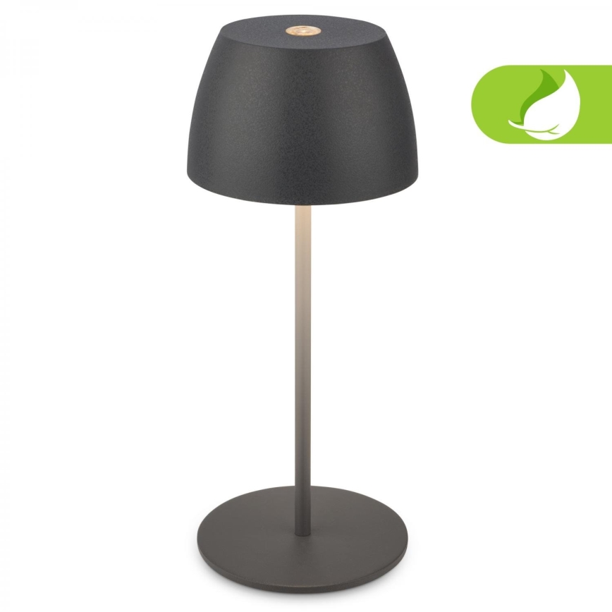 Briloner - himmennettävä ladattava kosketusohjattu ulkopöytälamppu MINI LED/2,5W/5V IP44 1800 mAh antrasiitti