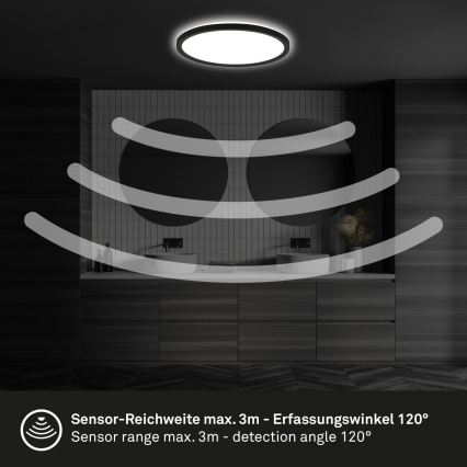 Briloner - LED-kylpyhuoneen kattovalaisin MOVE-liiketunnistimella LED/18W/230V IP44 Ø 29 cm valkoinen