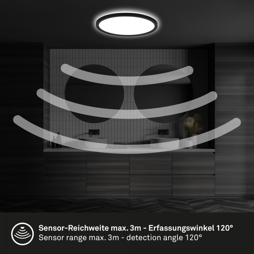 Briloner - LED-kylpyhuoneen kattovalaisin MOVE-liiketunnistimella LED/18W/230V IP44 Ø 29 cm valkoinen